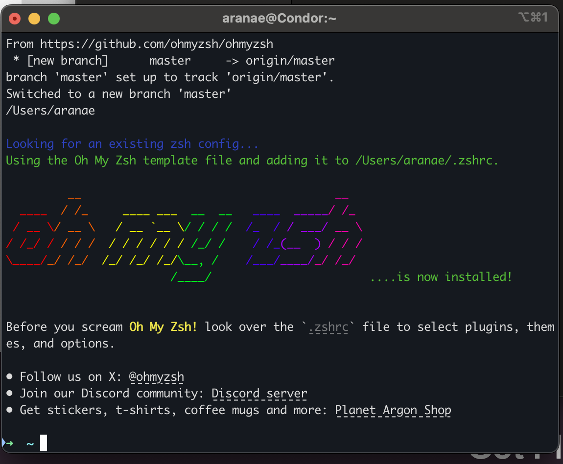 macos-setup-oh-my-zsh